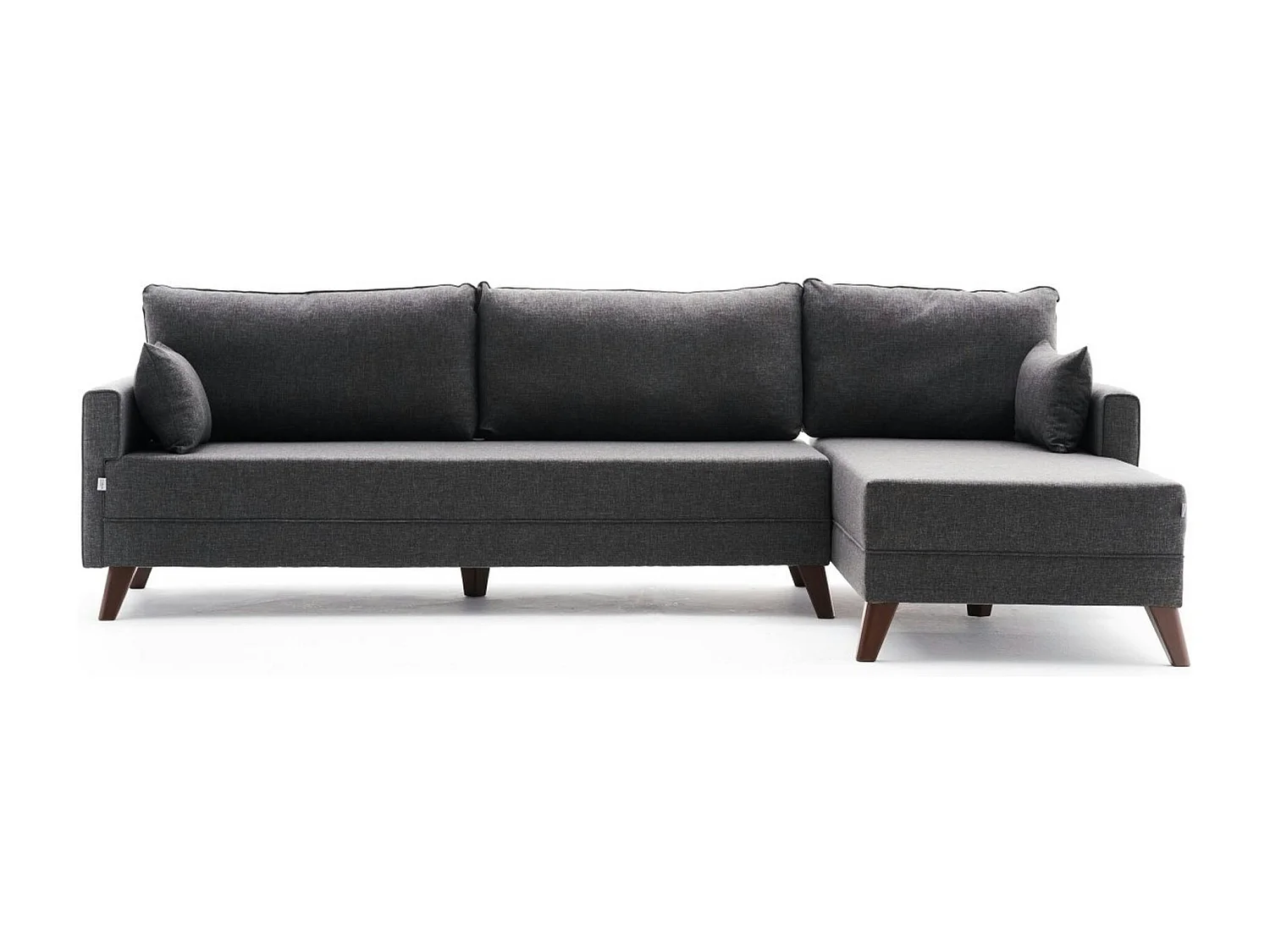 Canapé d'angle anthracite - 275 cm, côté droit SPLIT