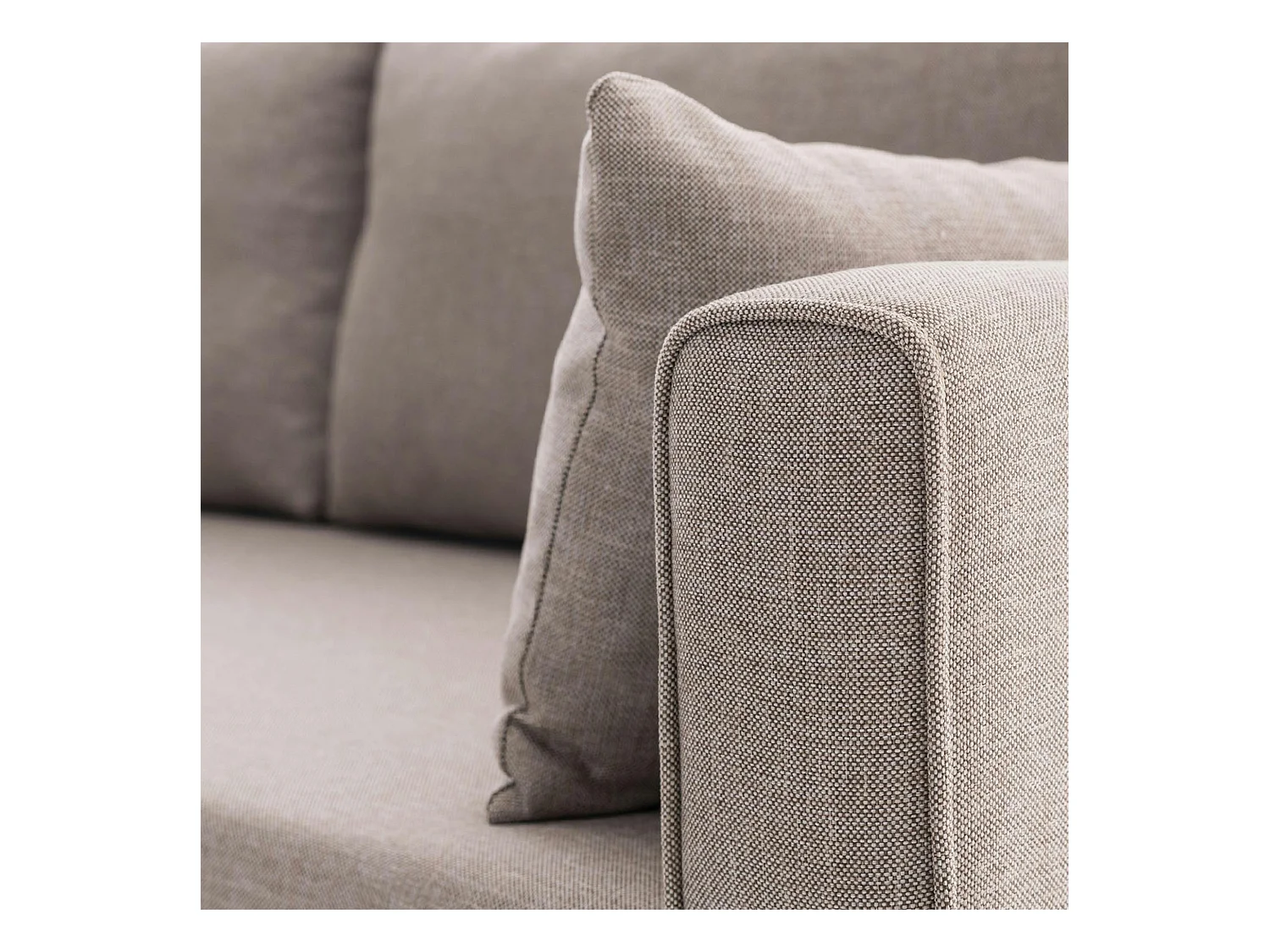 Canapé d'angle cappuccino - 275 cm, côté gauche SPLIT