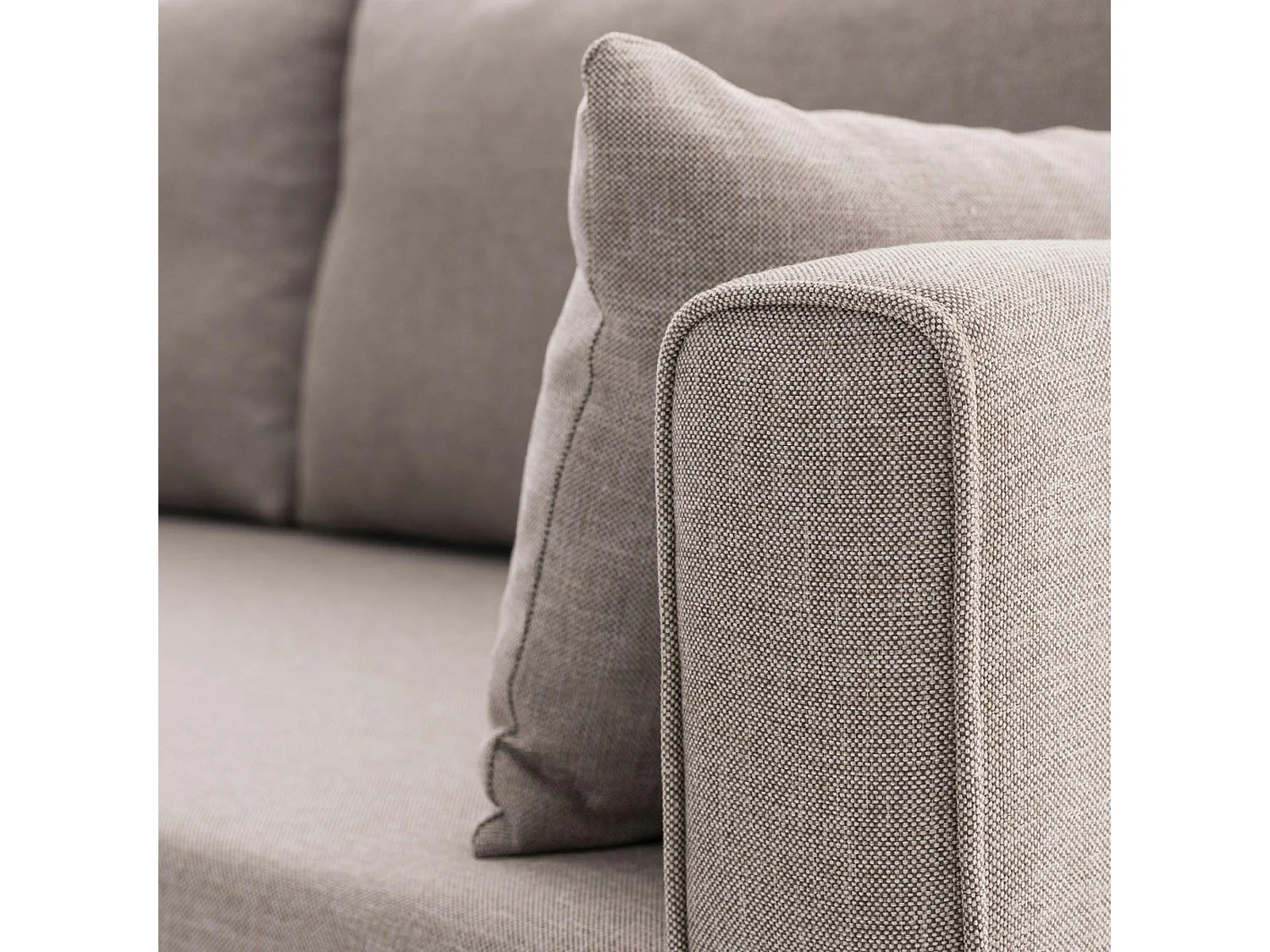 Canapé d'angle cappuccino - 275 cm, côté gauche SPLIT