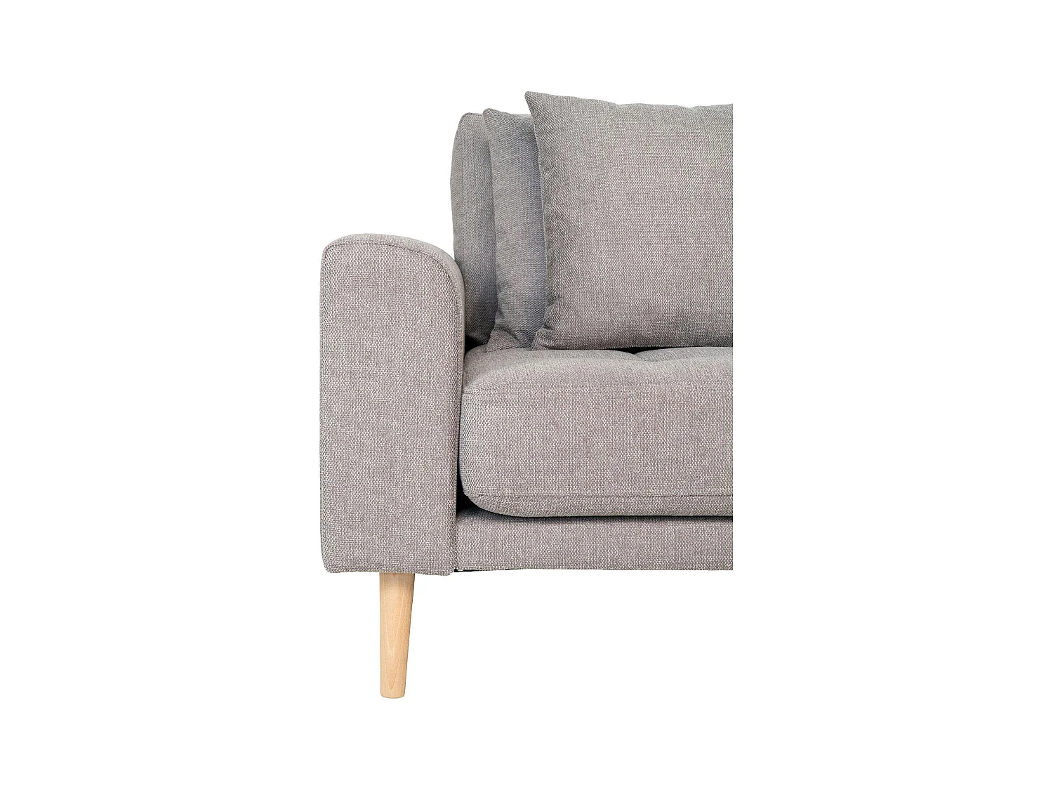 Canapé d'angle gris clair - côté droit, 290 cm AMSTERDAM