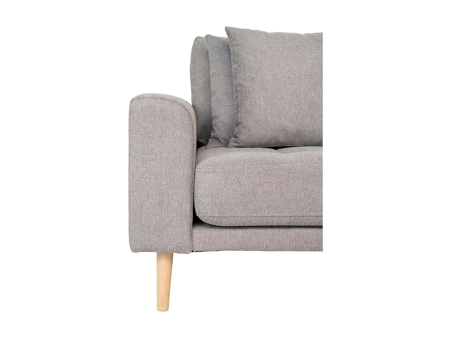 Canapé d'angle gris clair - côté droit, 290 cm AMSTERDAM