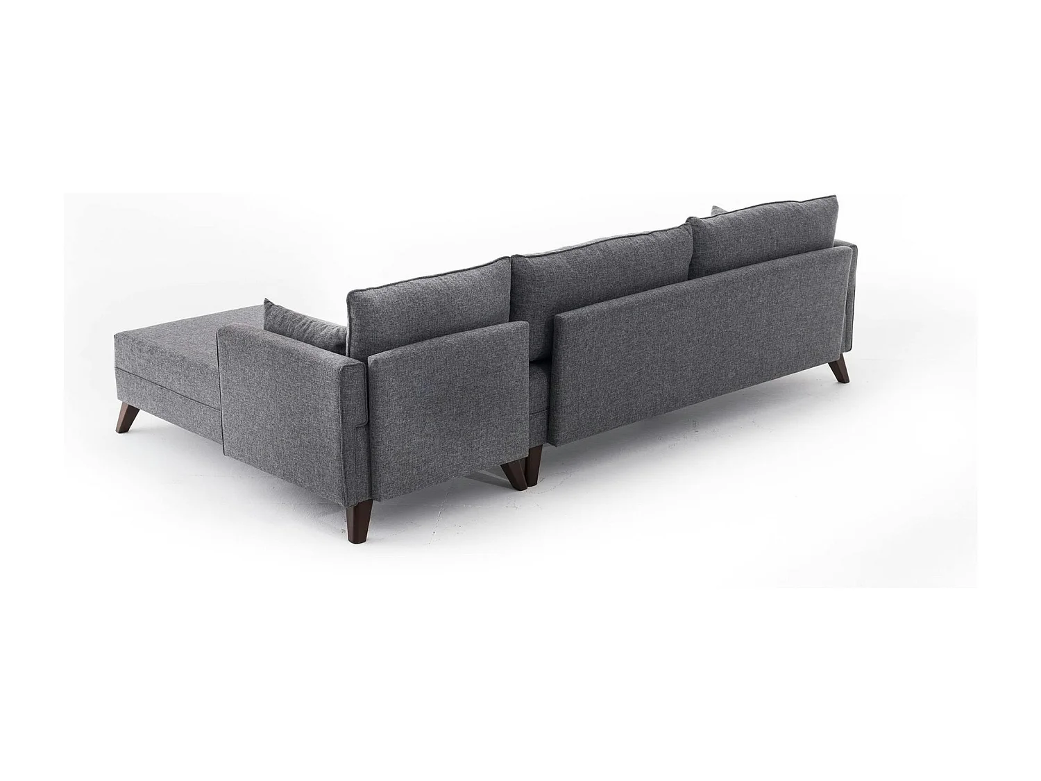 Canapé d'angle gris - 275 cm, côté droit SPLIT