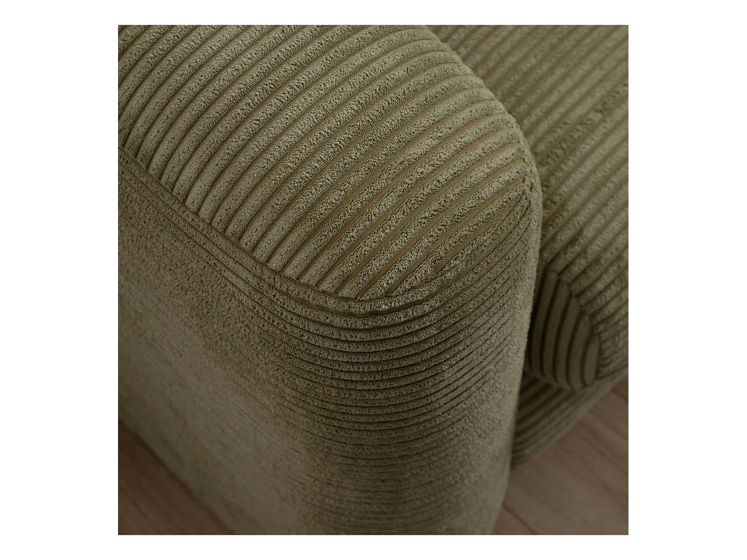 Canapé 3 places vert - forme organique LUCCA