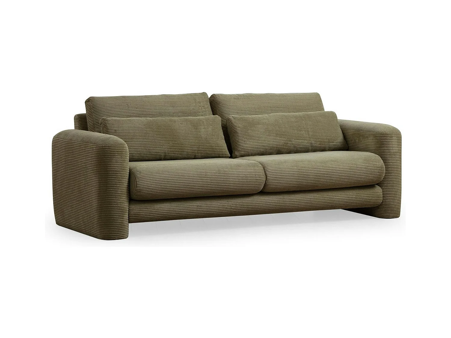 Canapé 3 places vert - forme organique LUCCA