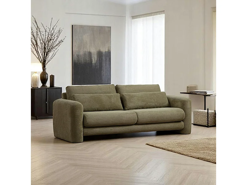 Canapé 3 places vert - forme organique LUCCA