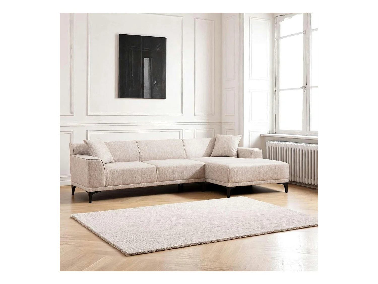 Canapé d'angle sable - côté droit ORSAY