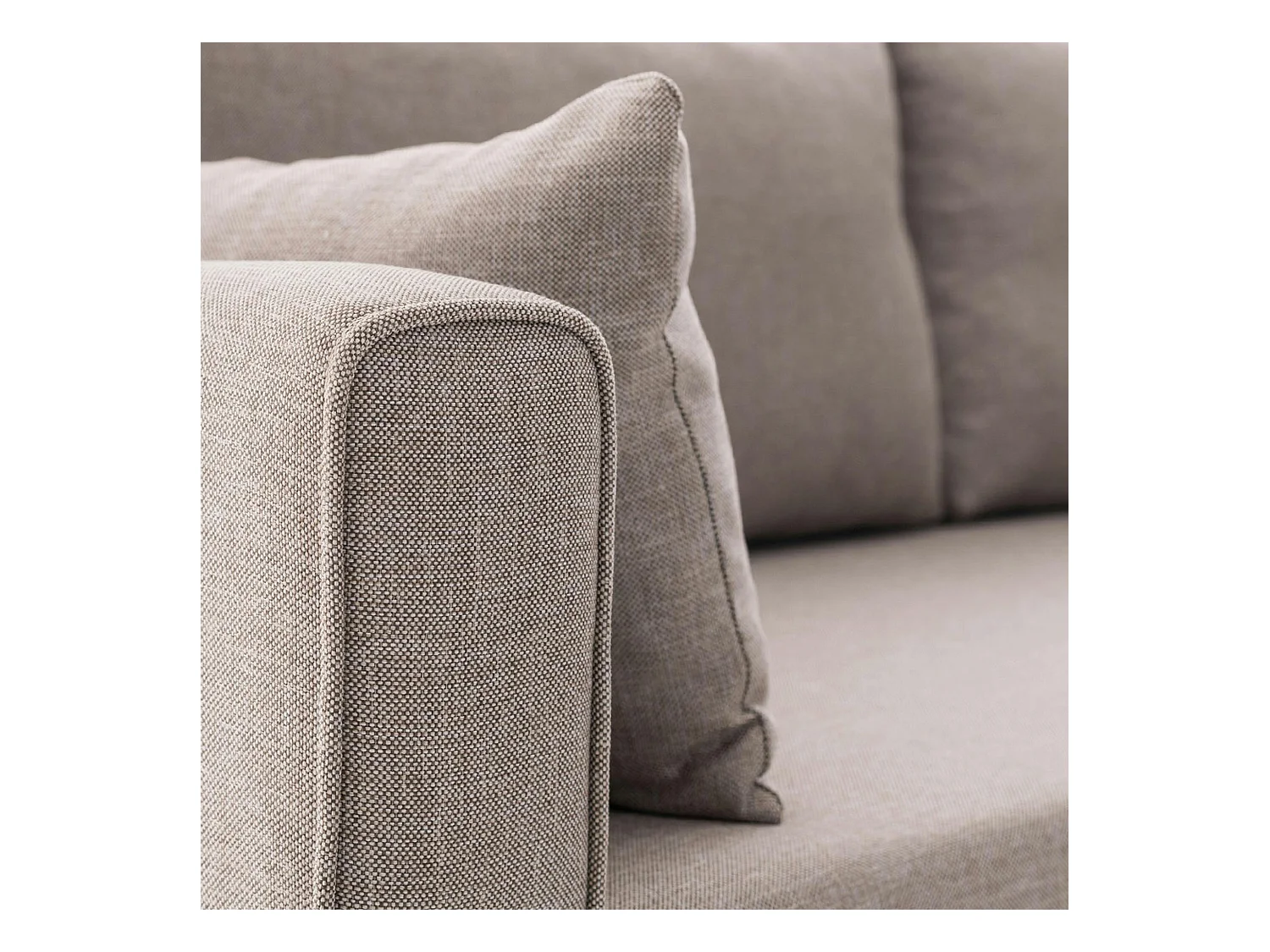 Canapé d'angle cappuccino - 275 cm, côté droit SPLIT