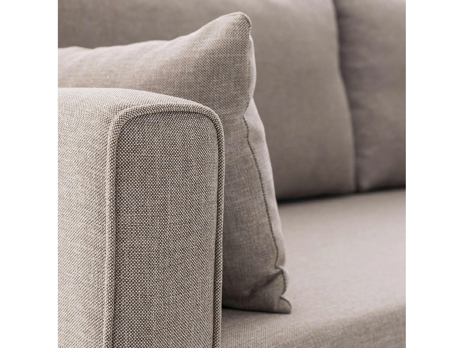 Canapé d'angle cappuccino - 275 cm, côté droit SPLIT