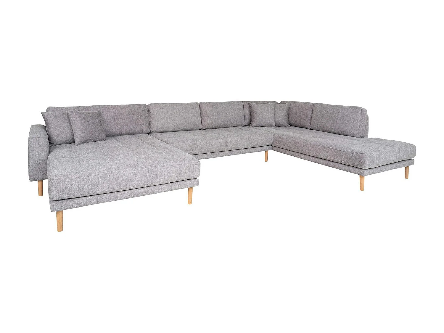 Canapé panoramique gris clair - côté gauche, 370 cm AMSTERDAM