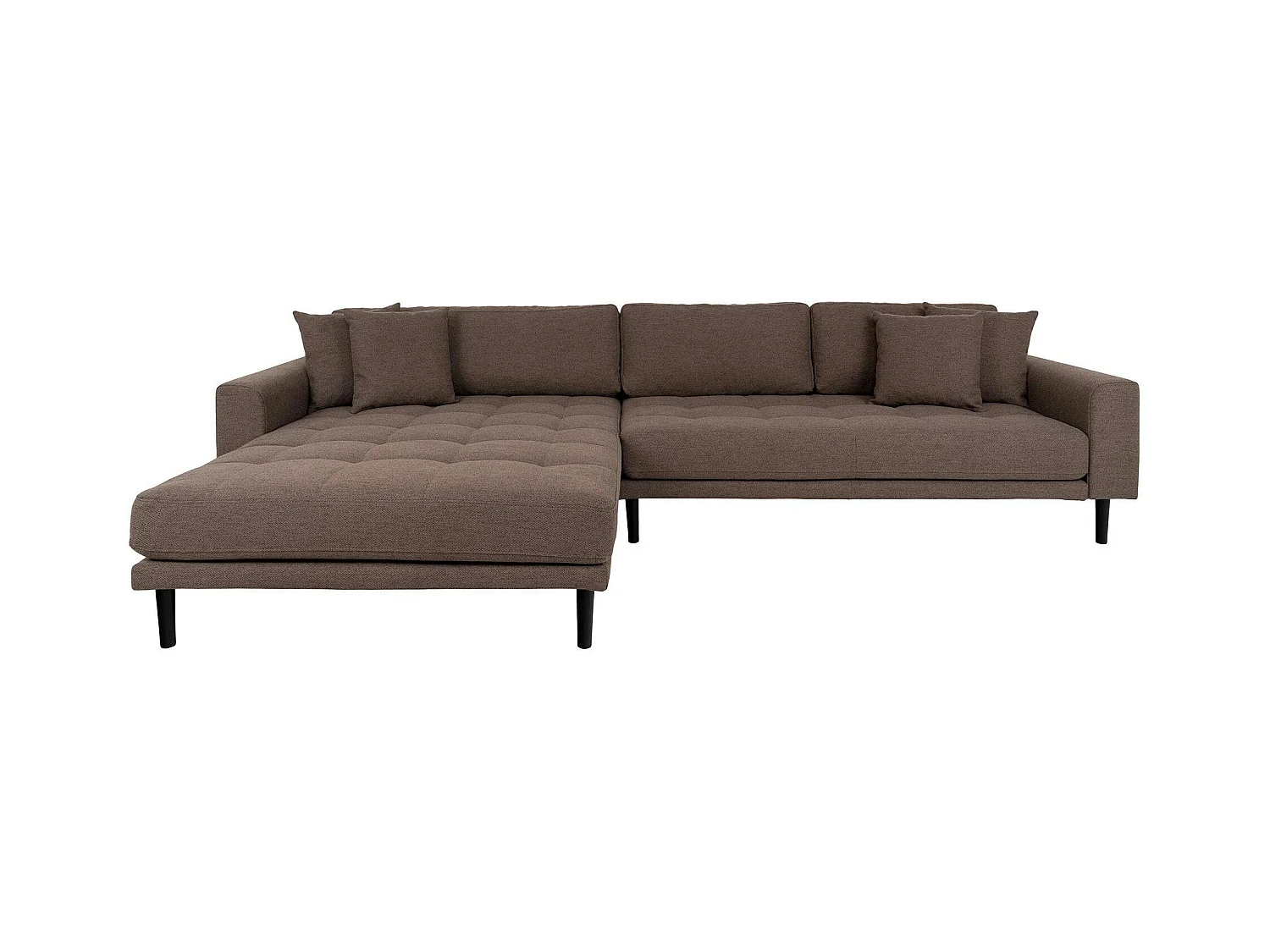 Canapé d'angle marron - côté gauche, 290 cm AMSTERDAM