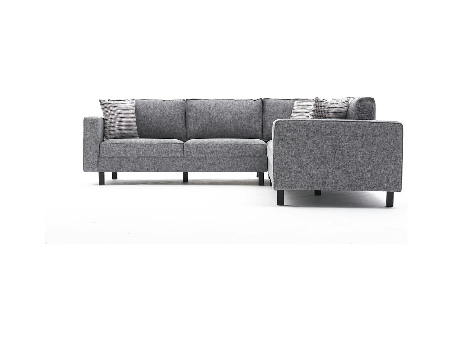 Canapé d’angle réversible gris - pieds droits CORTONA