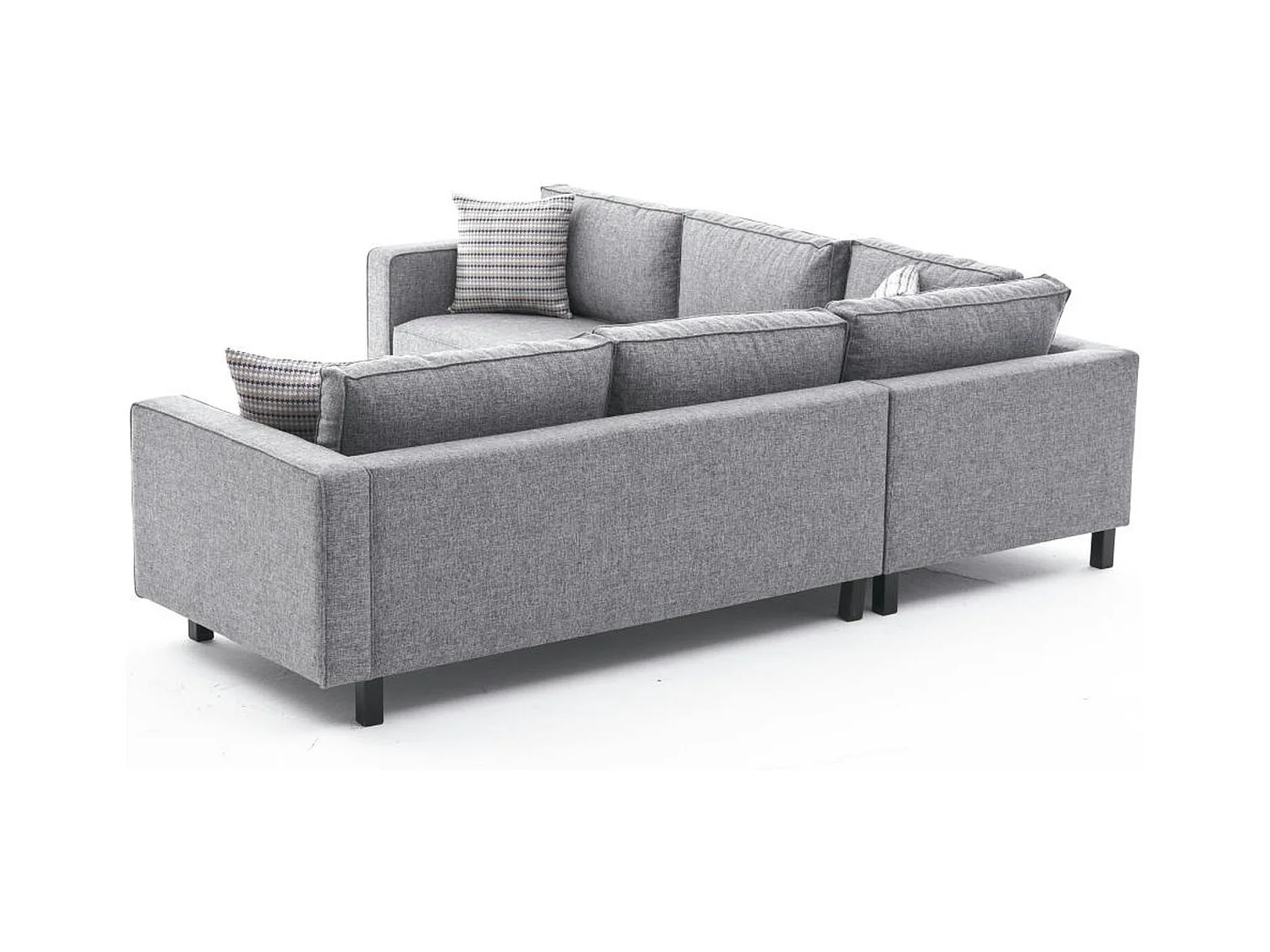 Canapé d’angle réversible gris - pieds droits CORTONA
