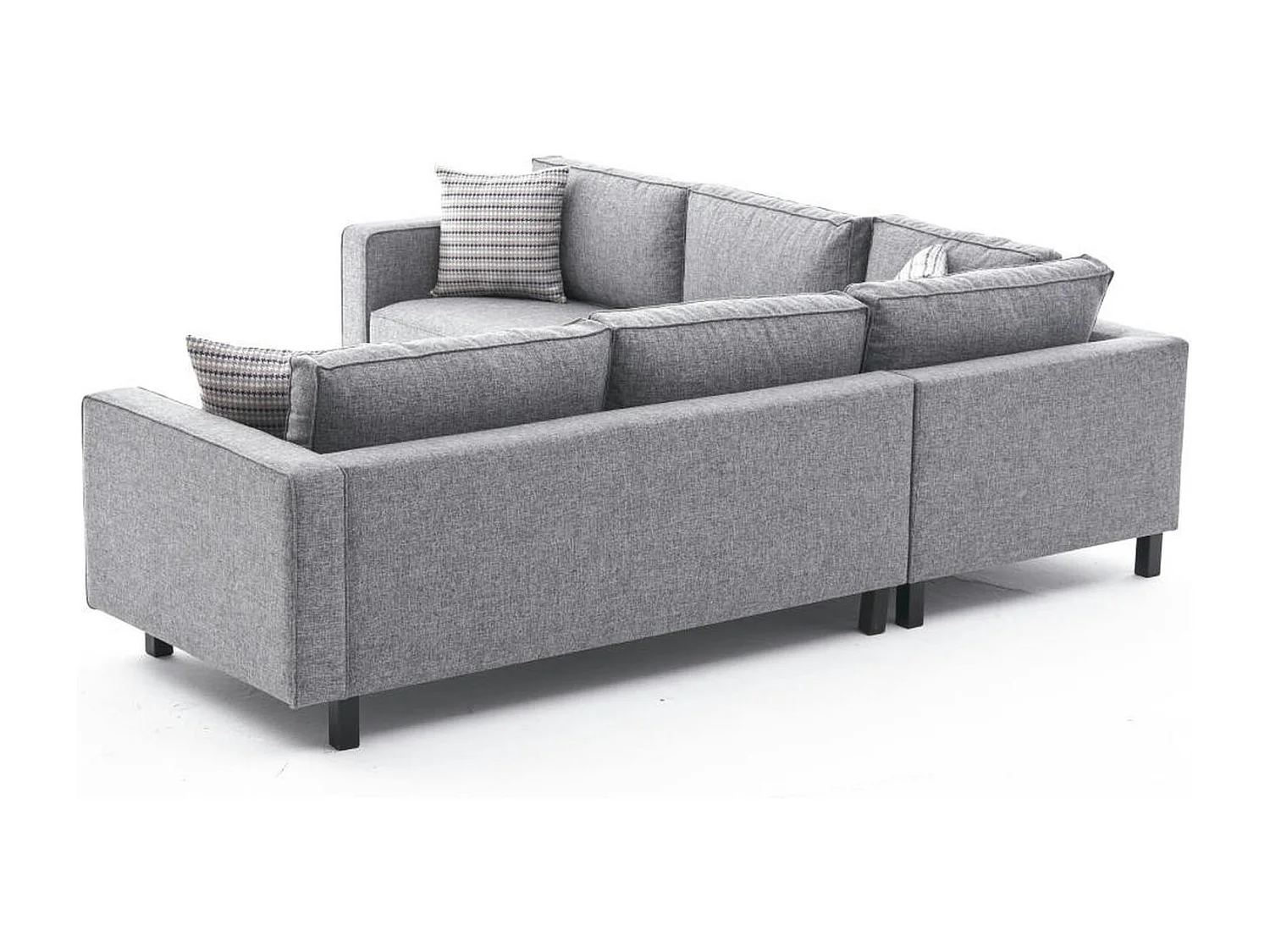 Canapé d’angle réversible gris - pieds droits CORTONA