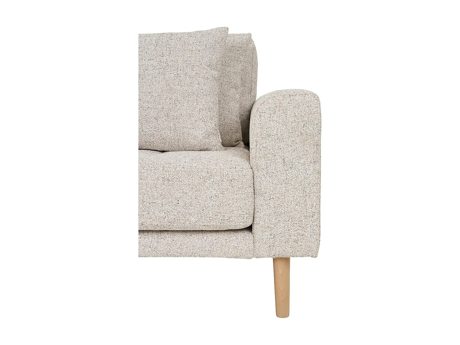 Canapé d'angle beige chiné - côté gauche, 290 cm AMSTERDAM