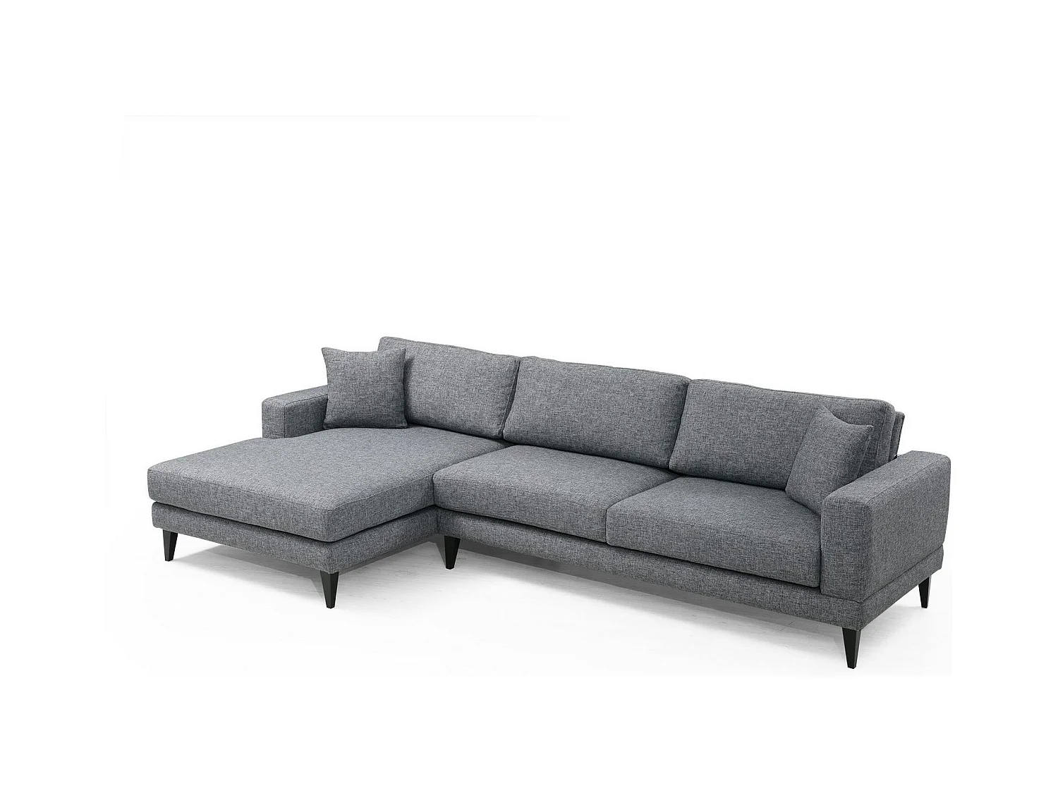 Canapé d'angle anthracite - côté gauche, style contemporain VENCE