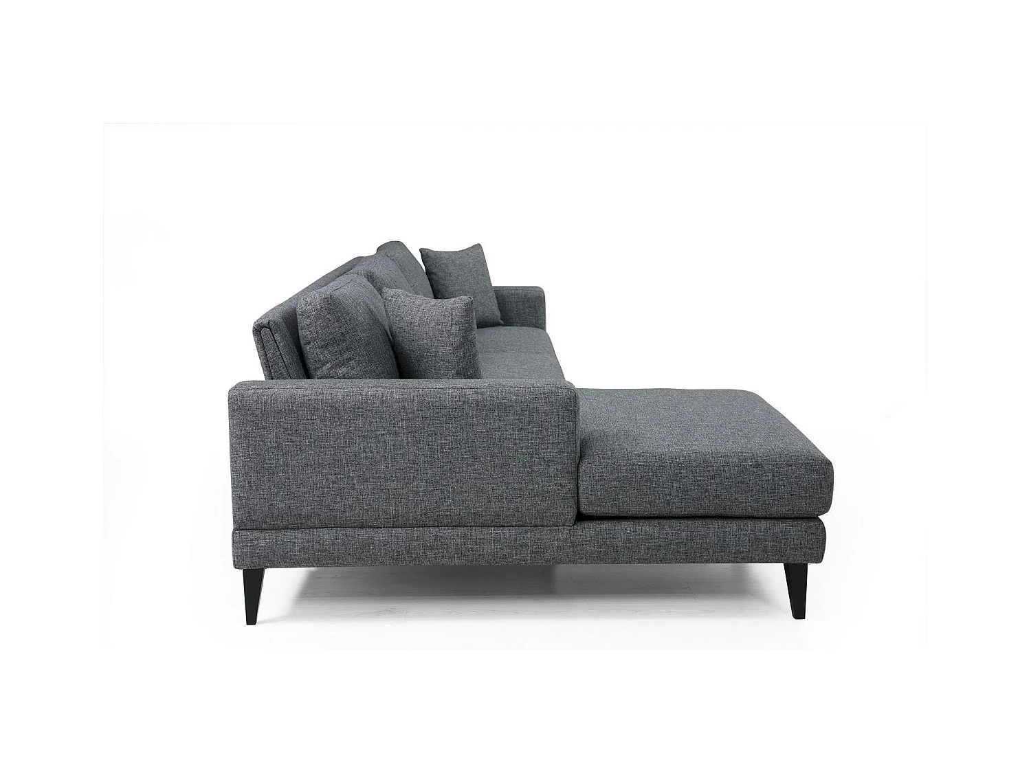 Canapé d'angle anthracite - côté gauche, style contemporain VENCE