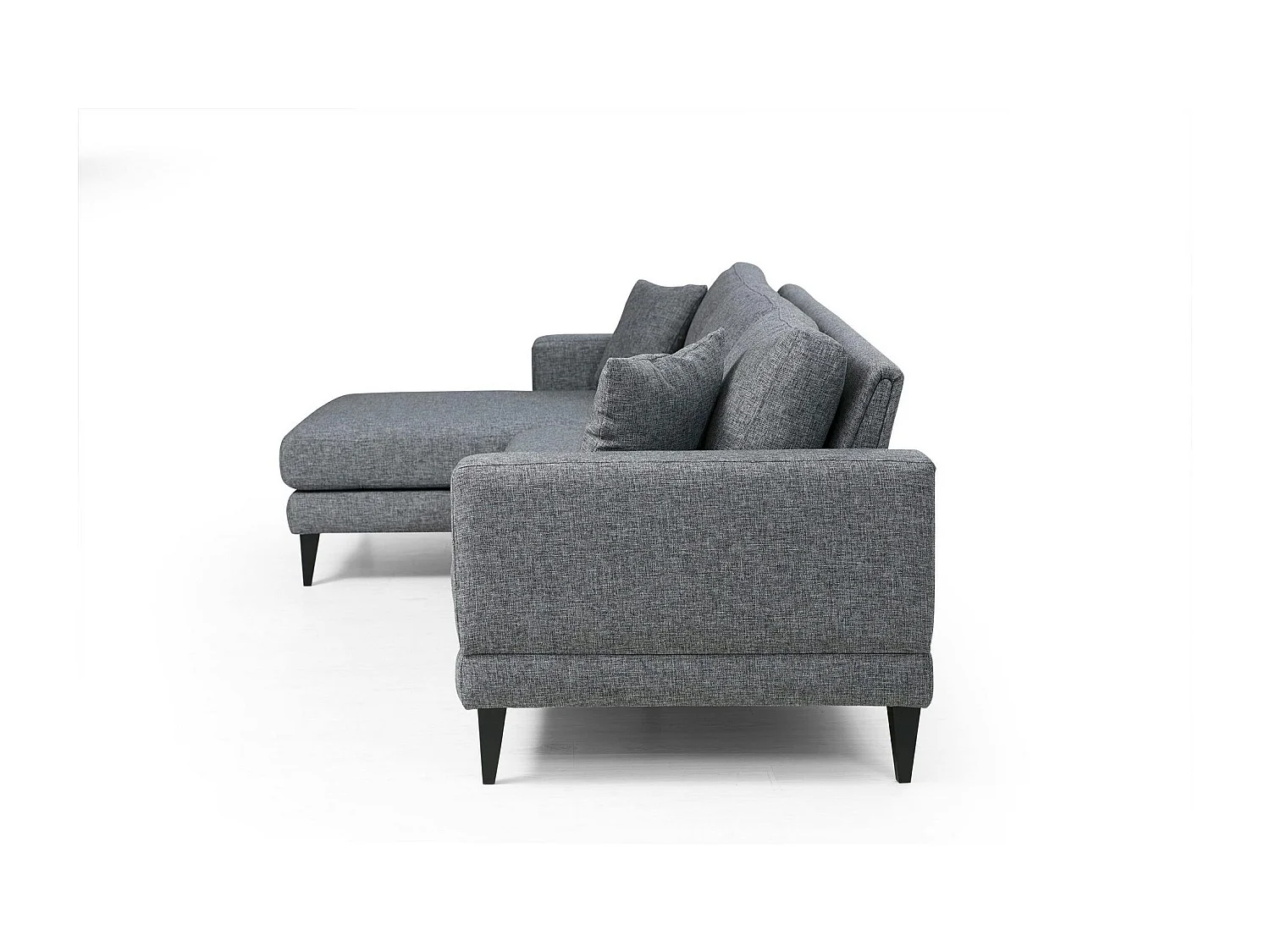 Canapé d'angle anthracite - côté gauche, style contemporain VENCE