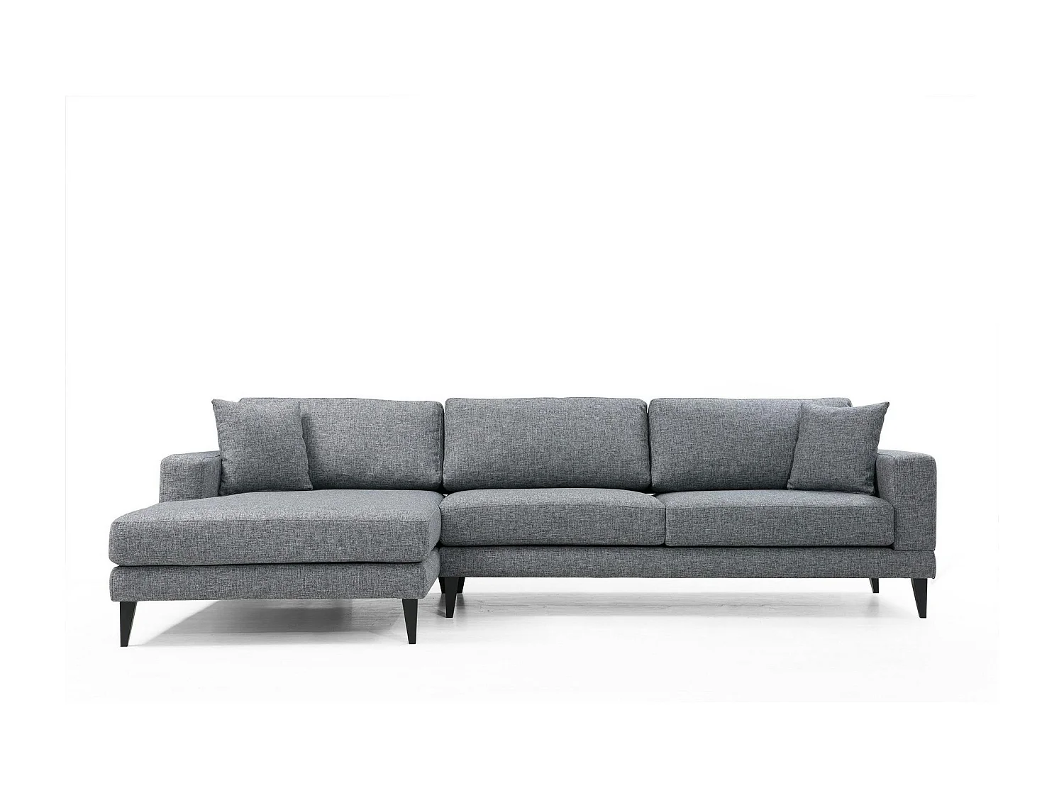 Canapé d'angle anthracite - côté gauche, style contemporain VENCE