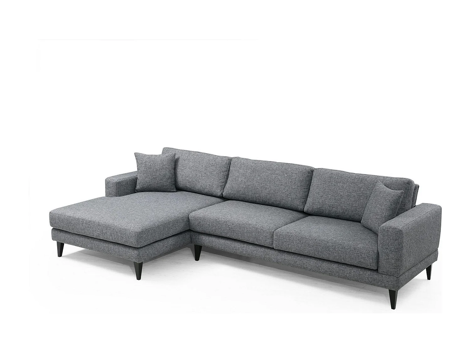 Canapé d'angle anthracite - côté gauche, style contemporain VENCE