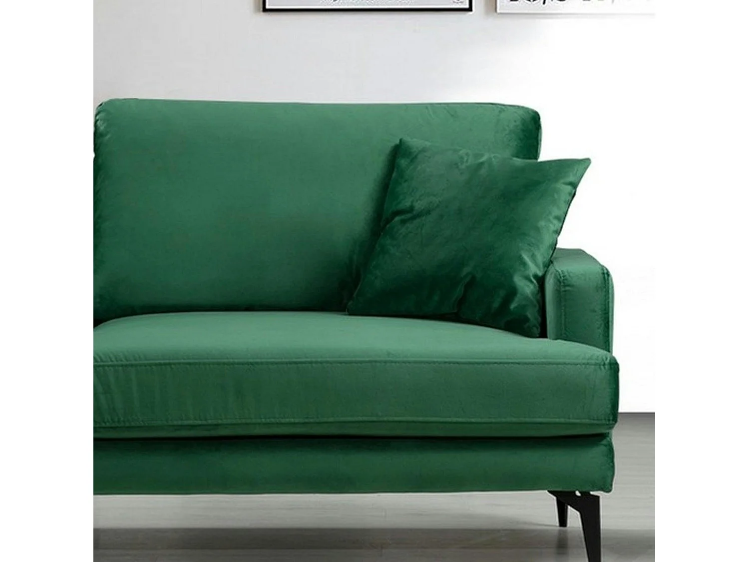 Canapé 3 places vert en velours SEATTLE
