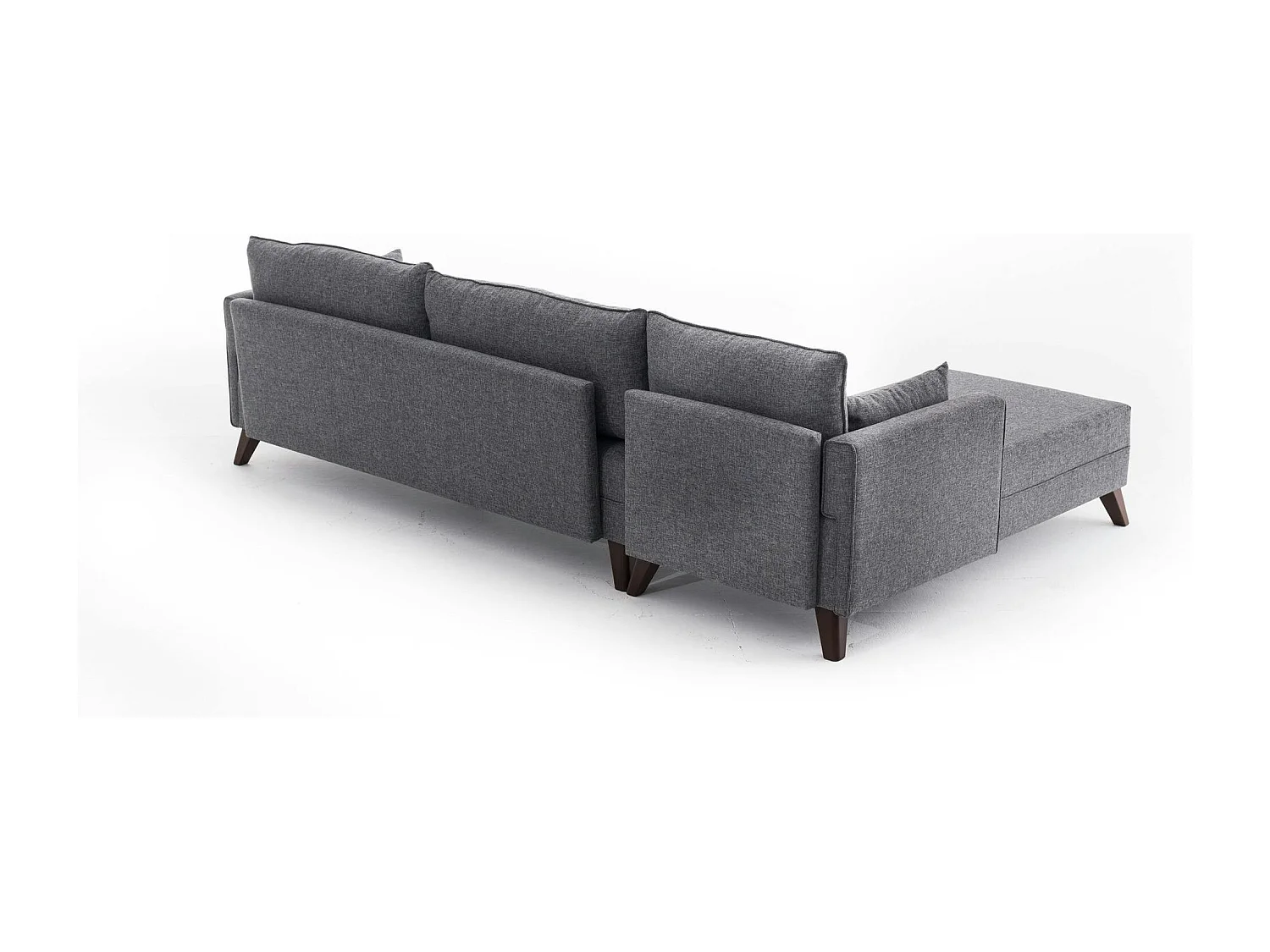 Canapé d'angle gris chiné - 275 cm, côté gauche SPLIT