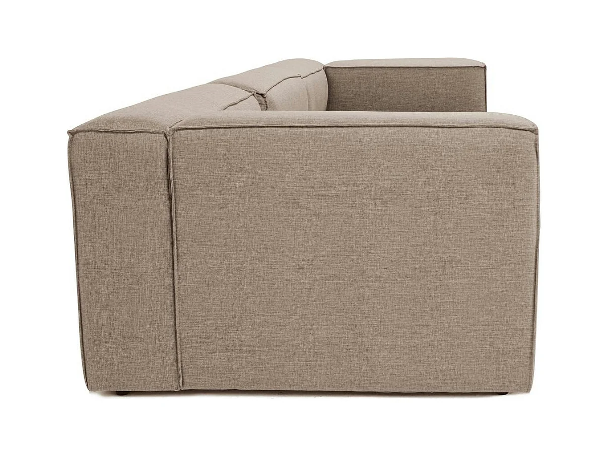 Canapé modulable 3 places en lin - taupe SPELLO
