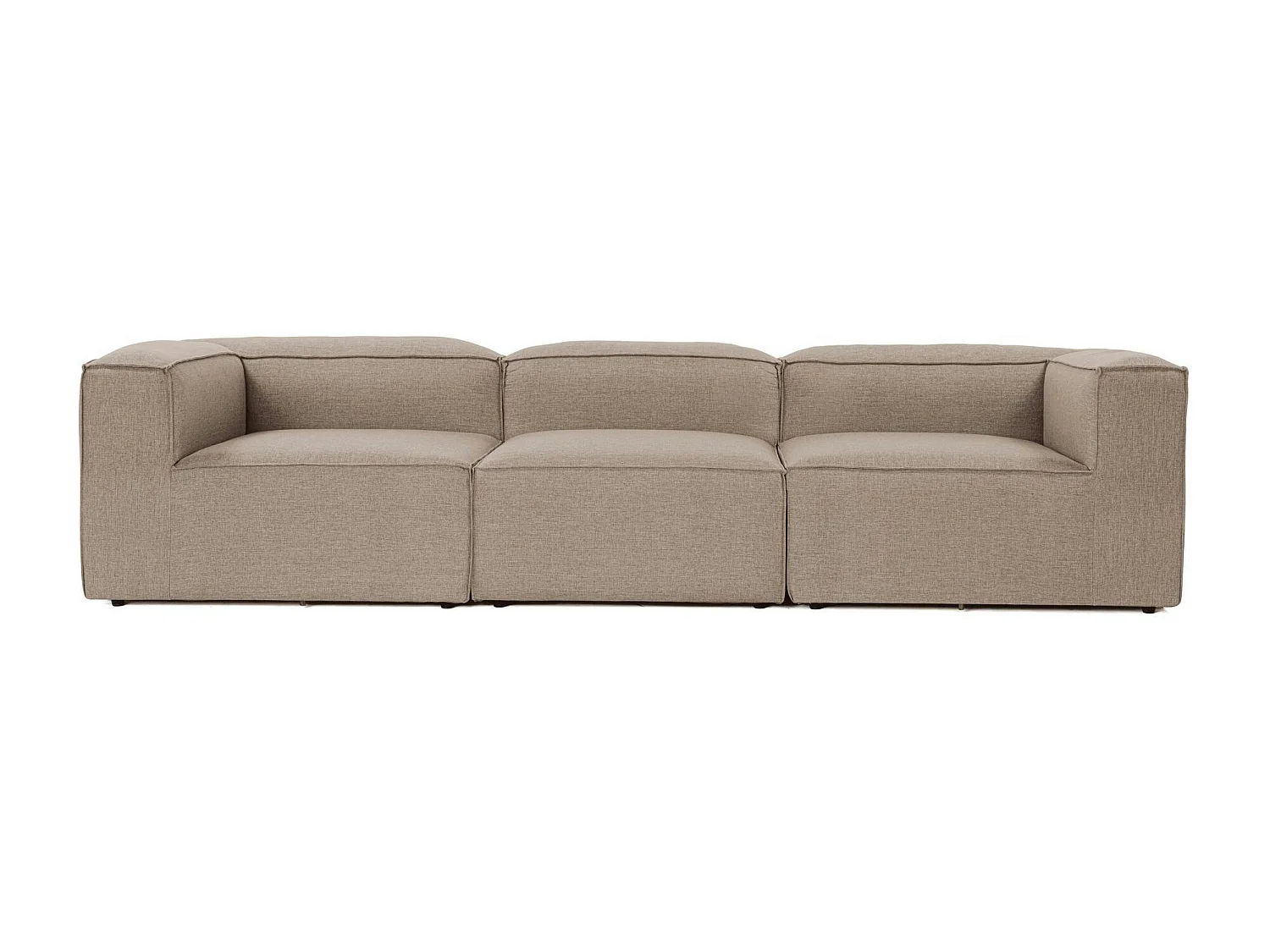 Canapé modulable 3 places en lin - taupe SPELLO