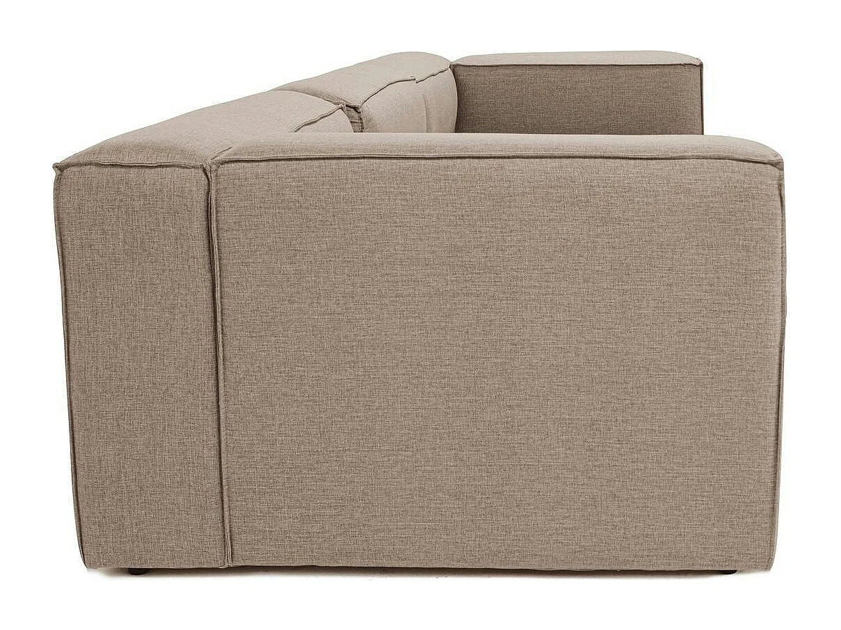 Canapé modulable 3 places en lin - taupe SPELLO