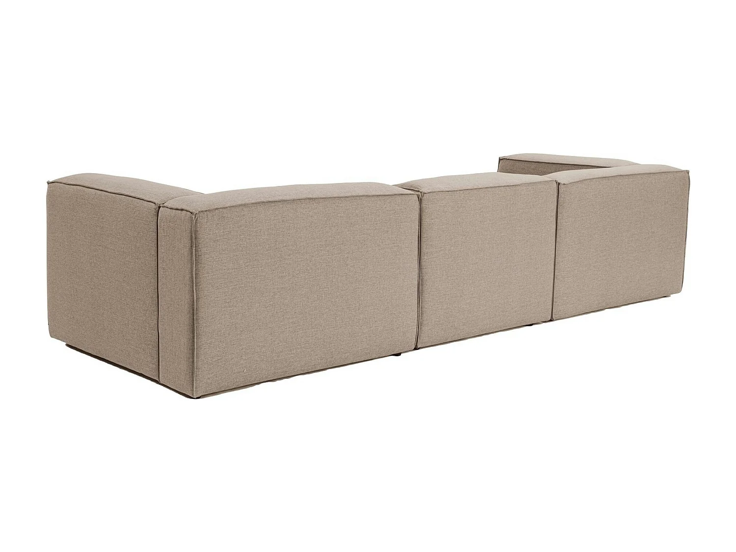 Canapé modulable 3 places en lin - taupe SPELLO