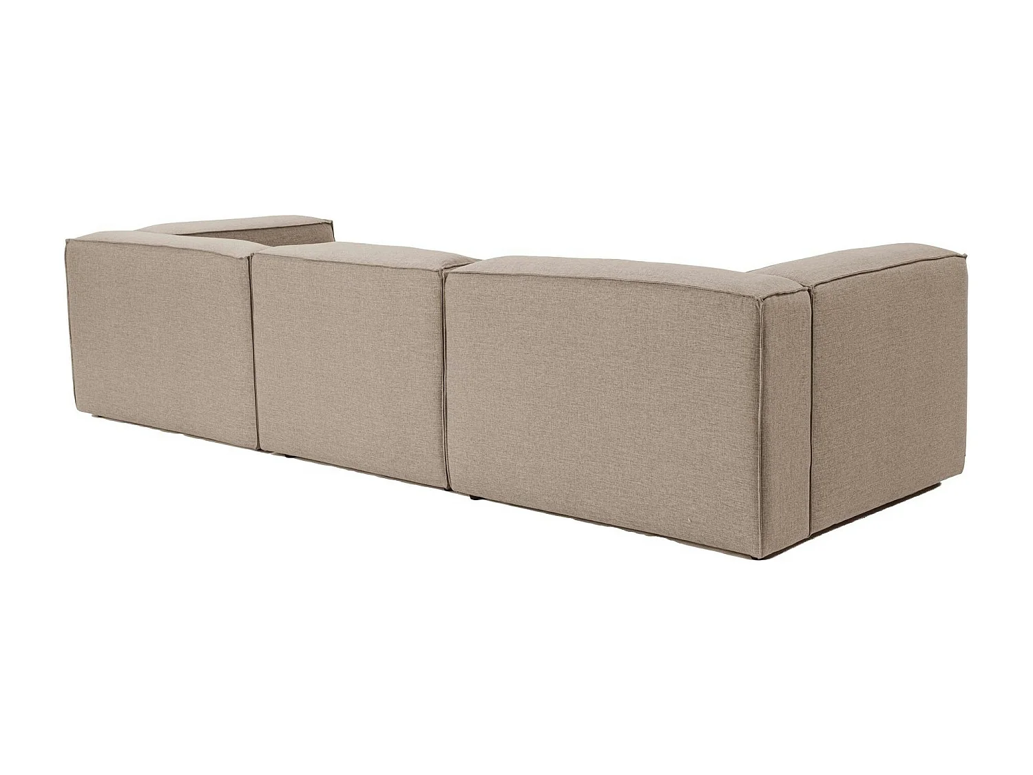 Canapé modulable 3 places en lin - taupe SPELLO