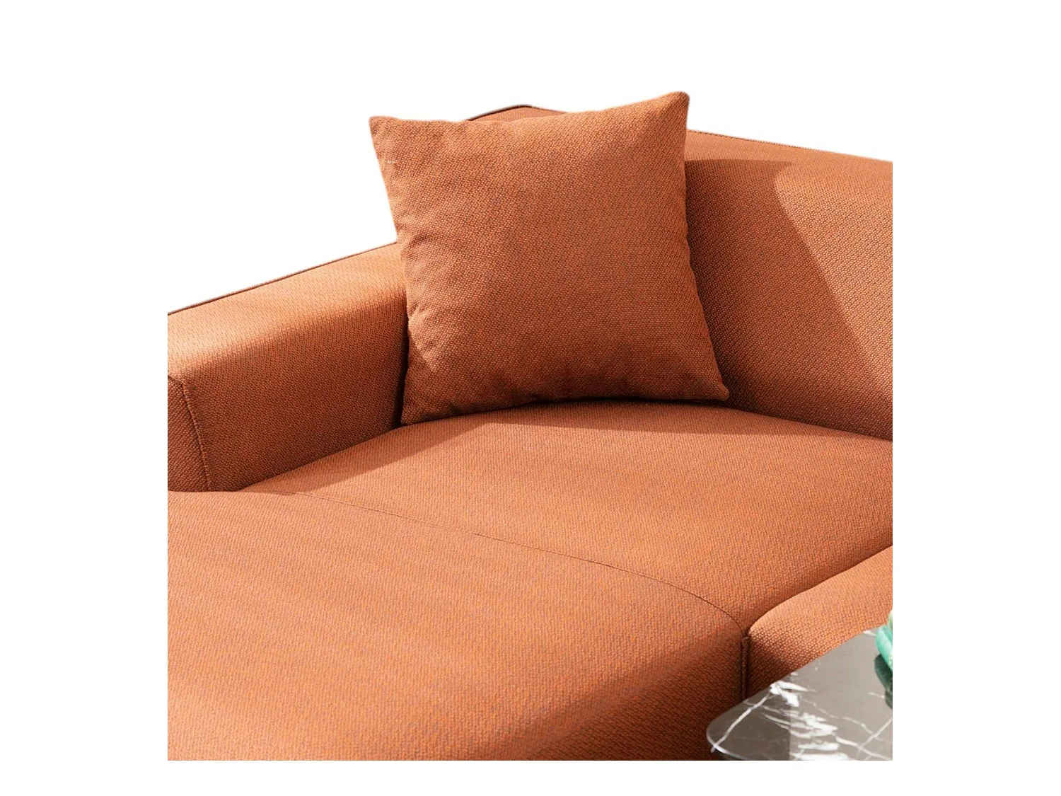 Canapé d'angle rouille - côté gauche ORSAY