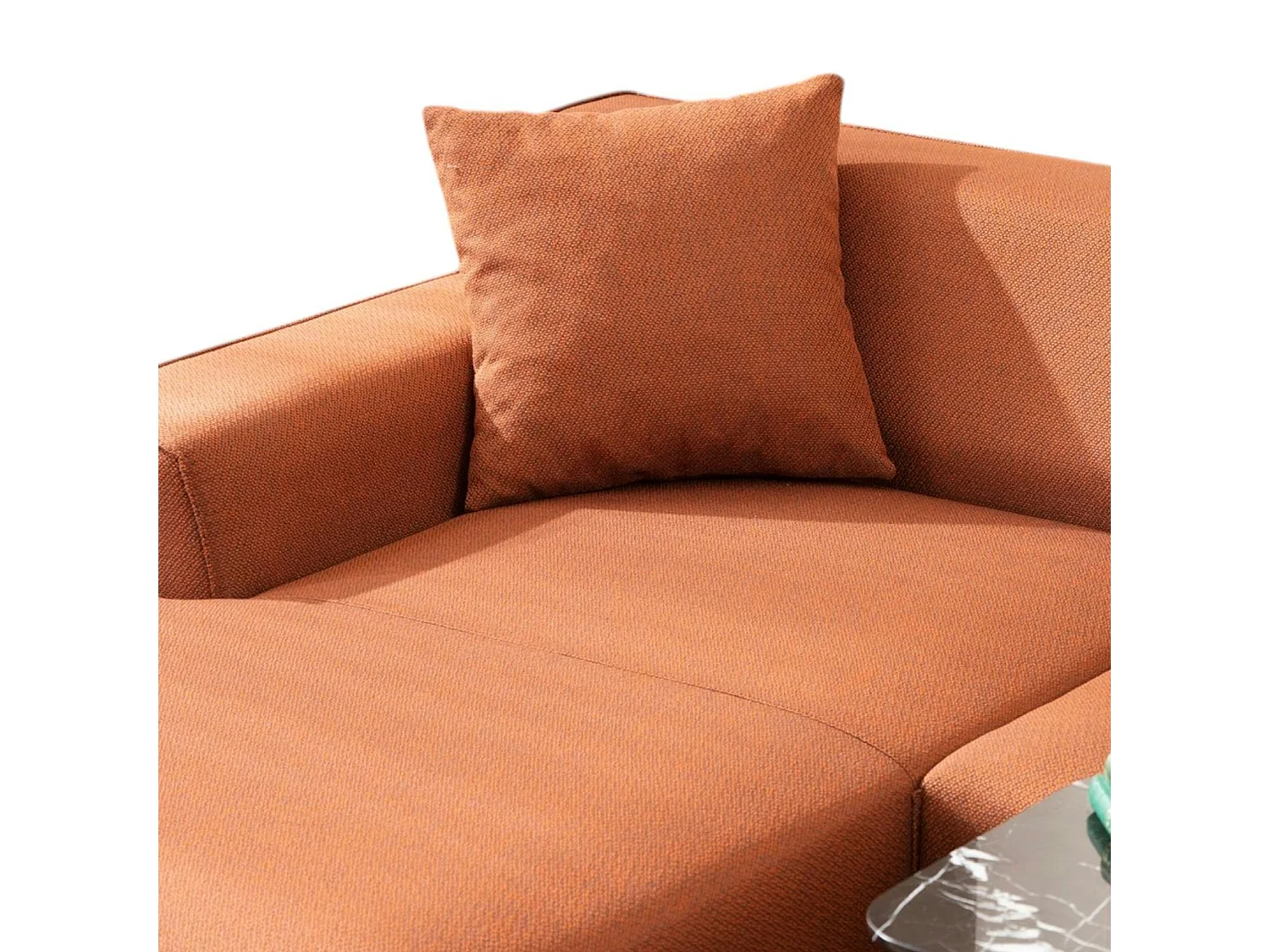 Canapé d'angle rouille - côté gauche ORSAY