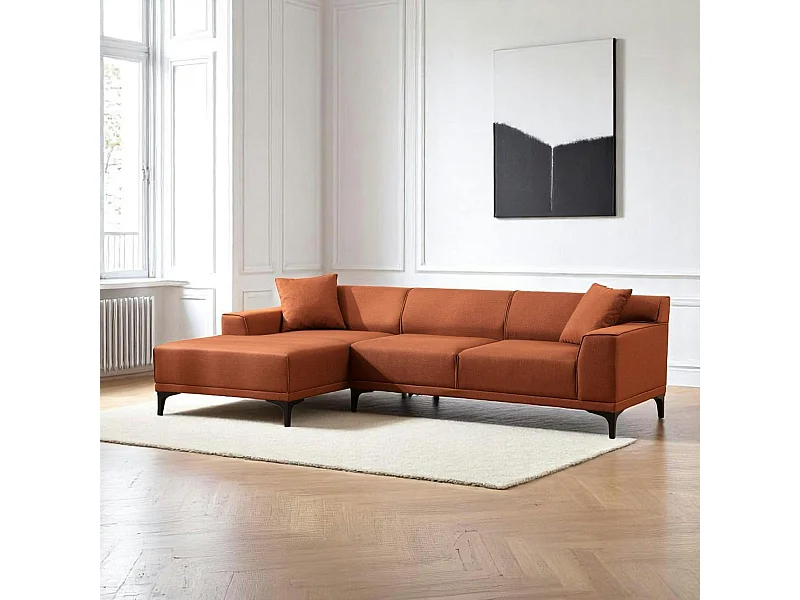Canapé d'angle rouille - côté gauche ORSAY