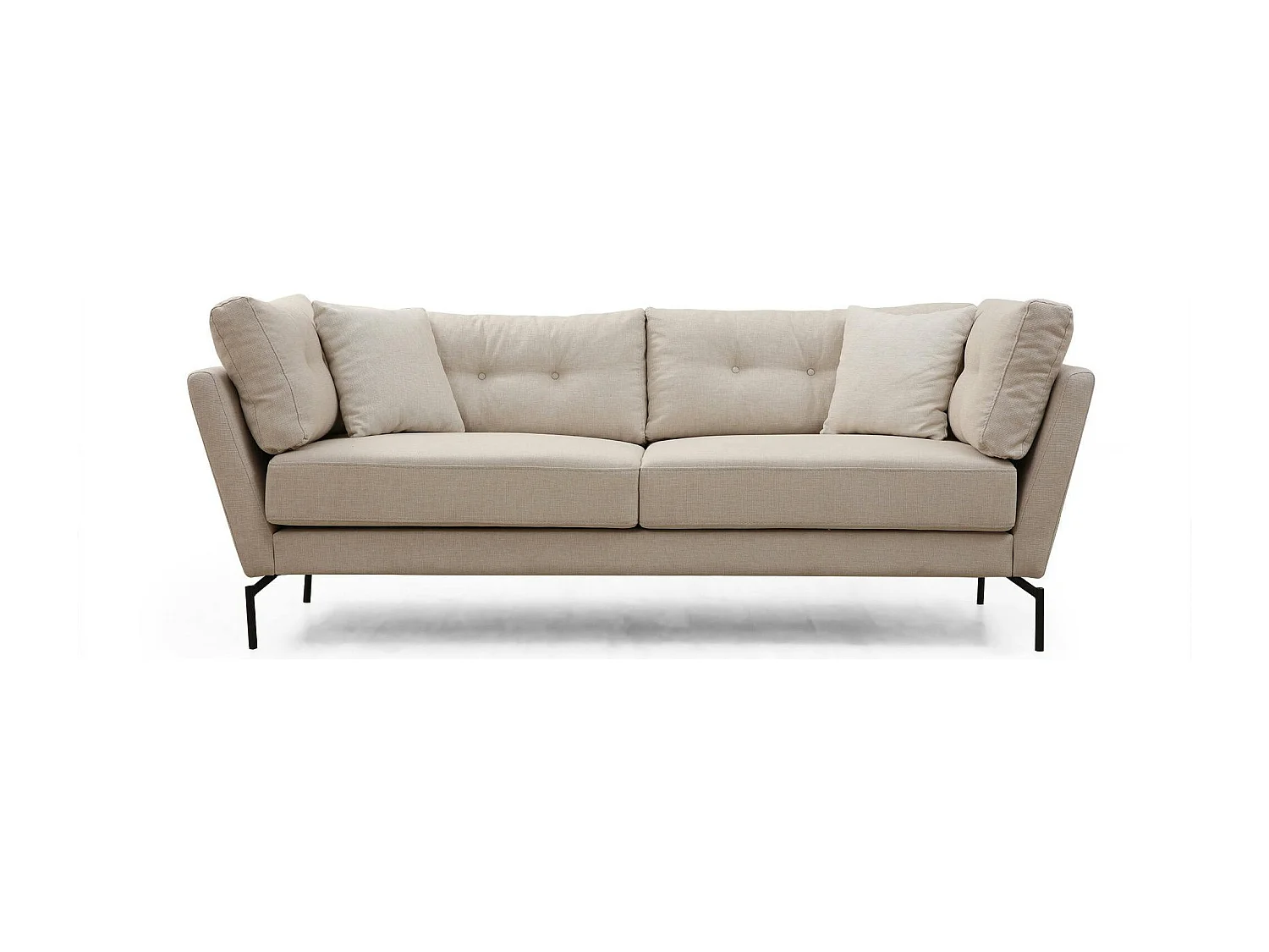 Canapé 3 places beige - accoudoirs inclinés LUCCA