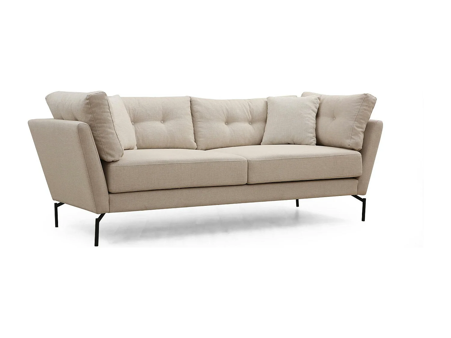 Canapé 3 places beige - accoudoirs inclinés LUCCA