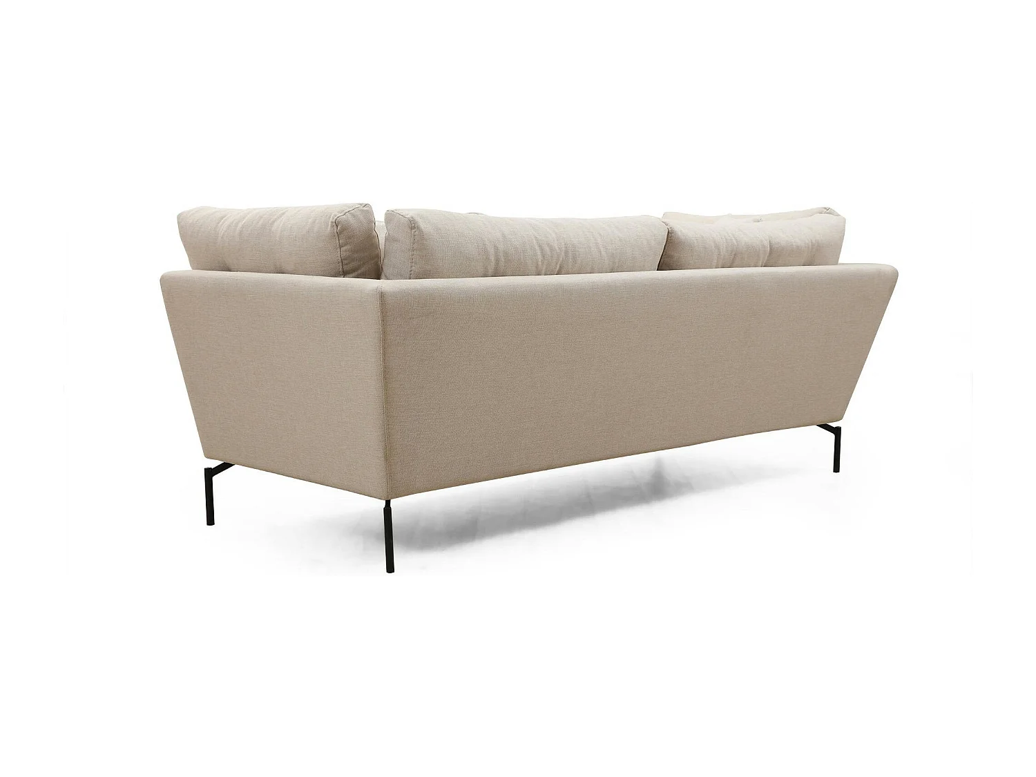 Canapé 3 places beige - accoudoirs inclinés LUCCA