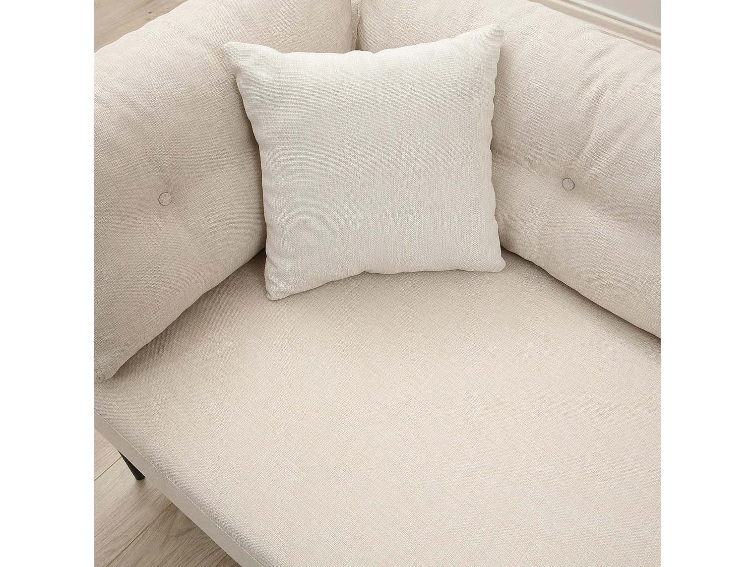 Canapé 3 places beige - accoudoirs inclinés LUCCA