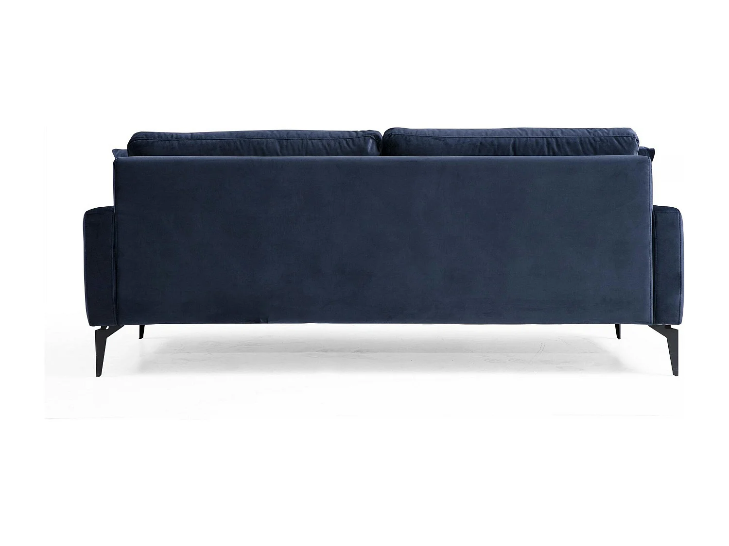 Canapé 3 places bleu nuit en velours SEATTLE