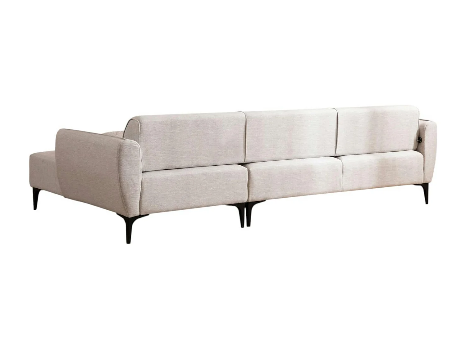 Canapé d'angle sable - couture déco, côté droit VILNIUS