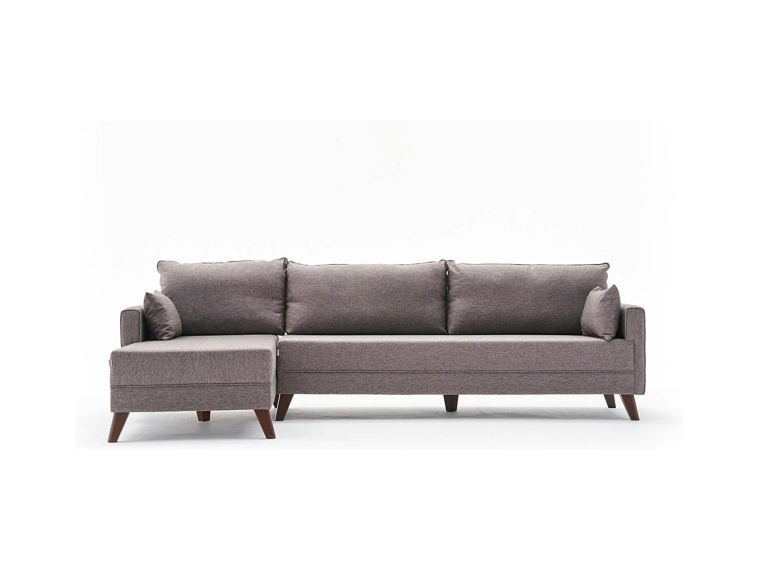 Canapé d'angle taupe - 275 cm, côté gauche SPLIT