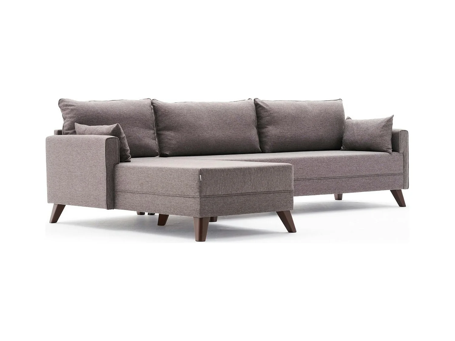 Canapé d'angle taupe - 275 cm, côté gauche SPLIT