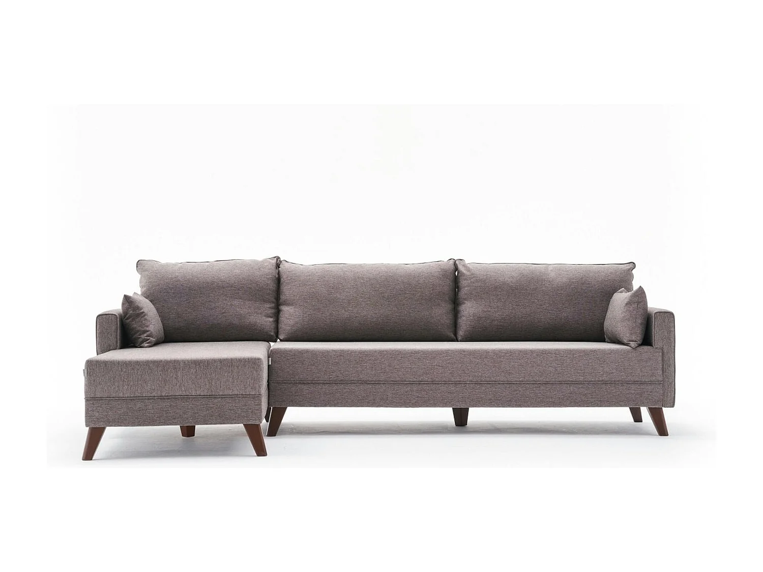 Canapé d'angle taupe - 275 cm, côté gauche SPLIT