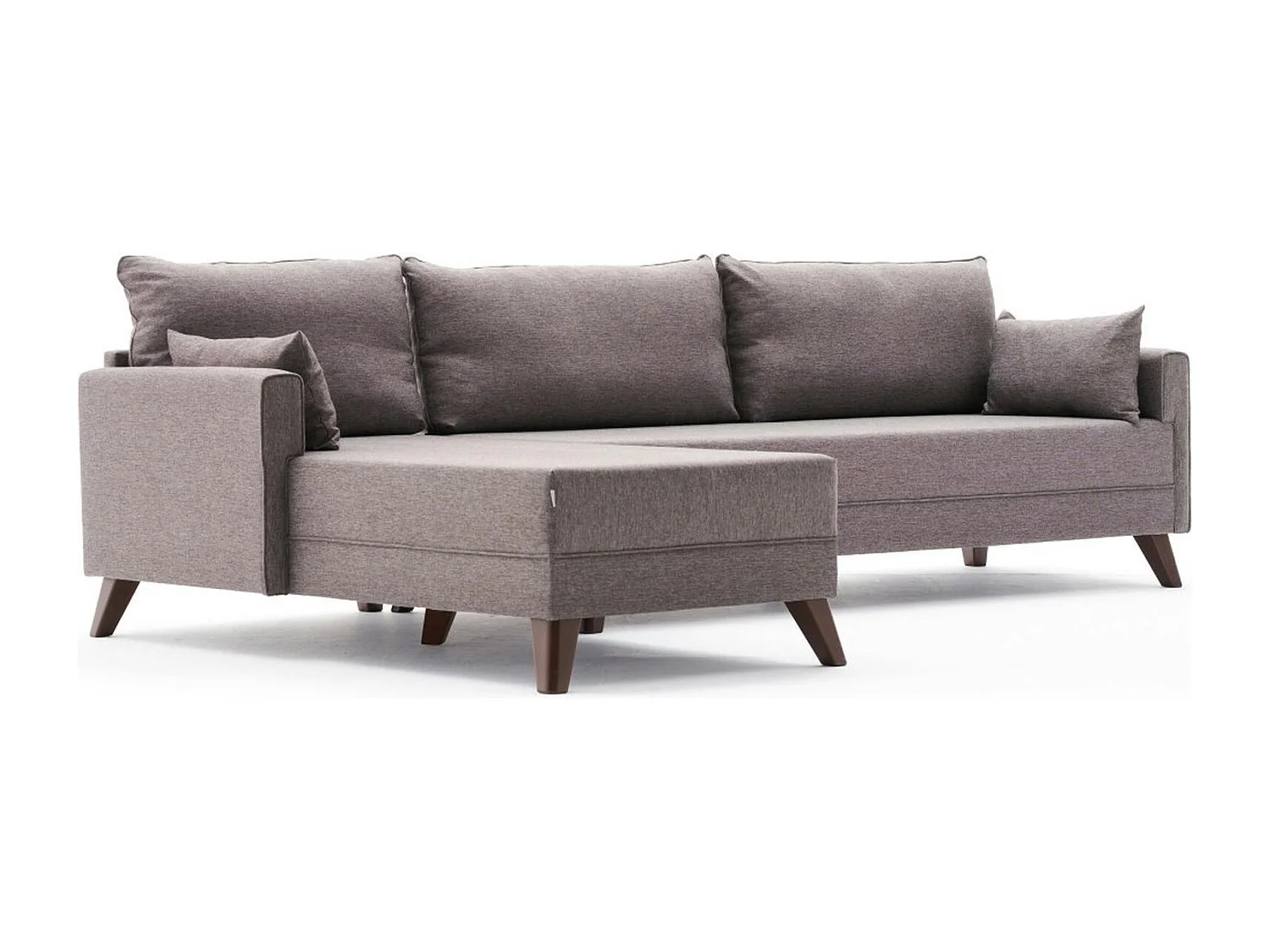 Canapé d'angle taupe - 275 cm, côté gauche SPLIT