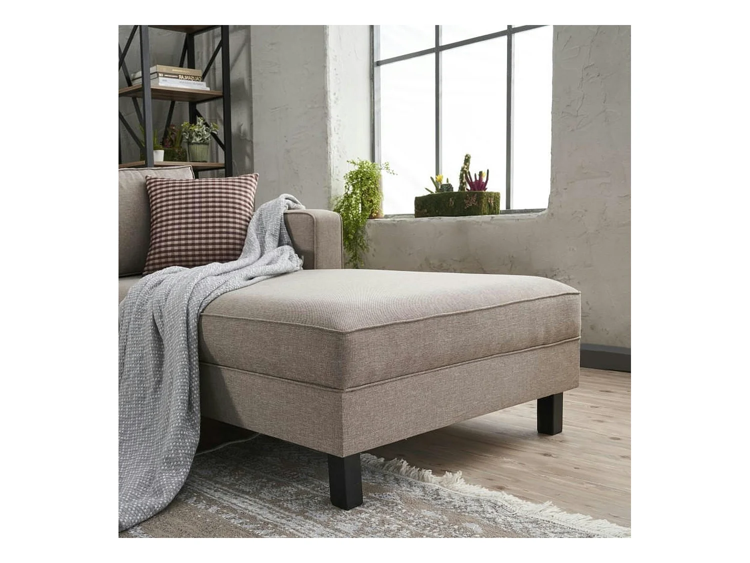 Canapé d'angle beige - côté droit CORTONA