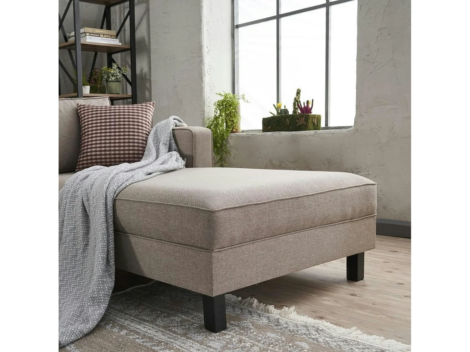 Canapé d'angle beige - côté droit CORTONA