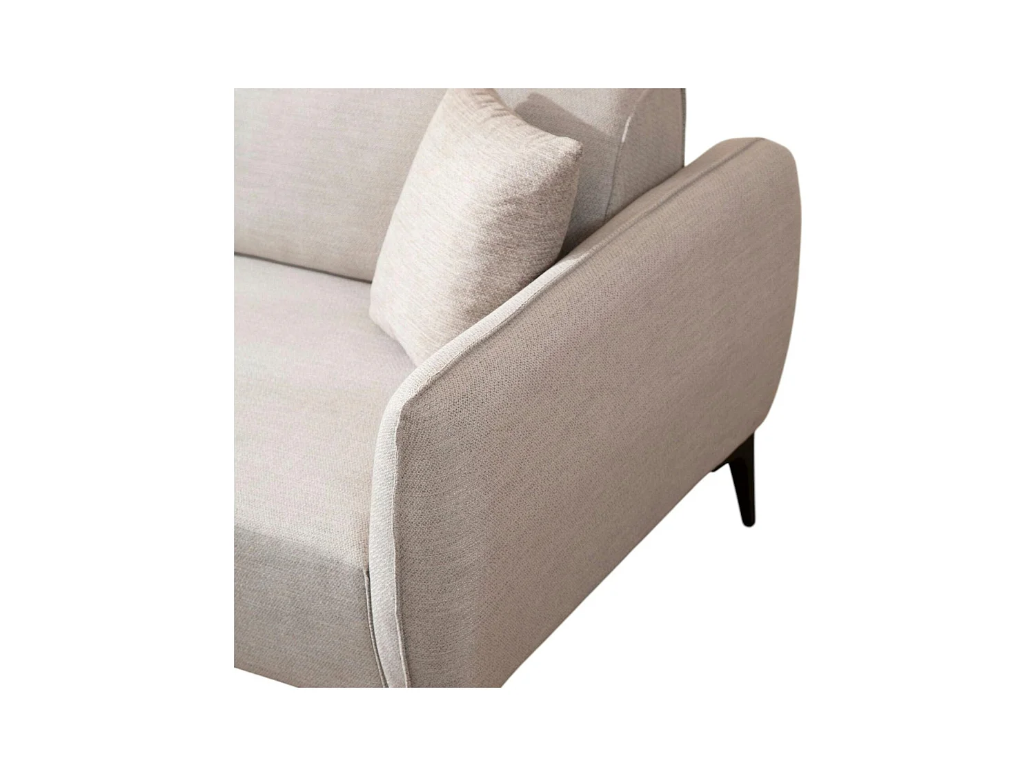 Canapé d'angle sable - couture déco, côté gauche VILNIUS