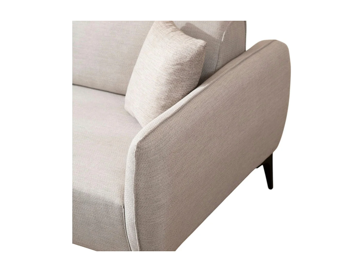 Canapé d'angle sable - couture déco, côté gauche VILNIUS