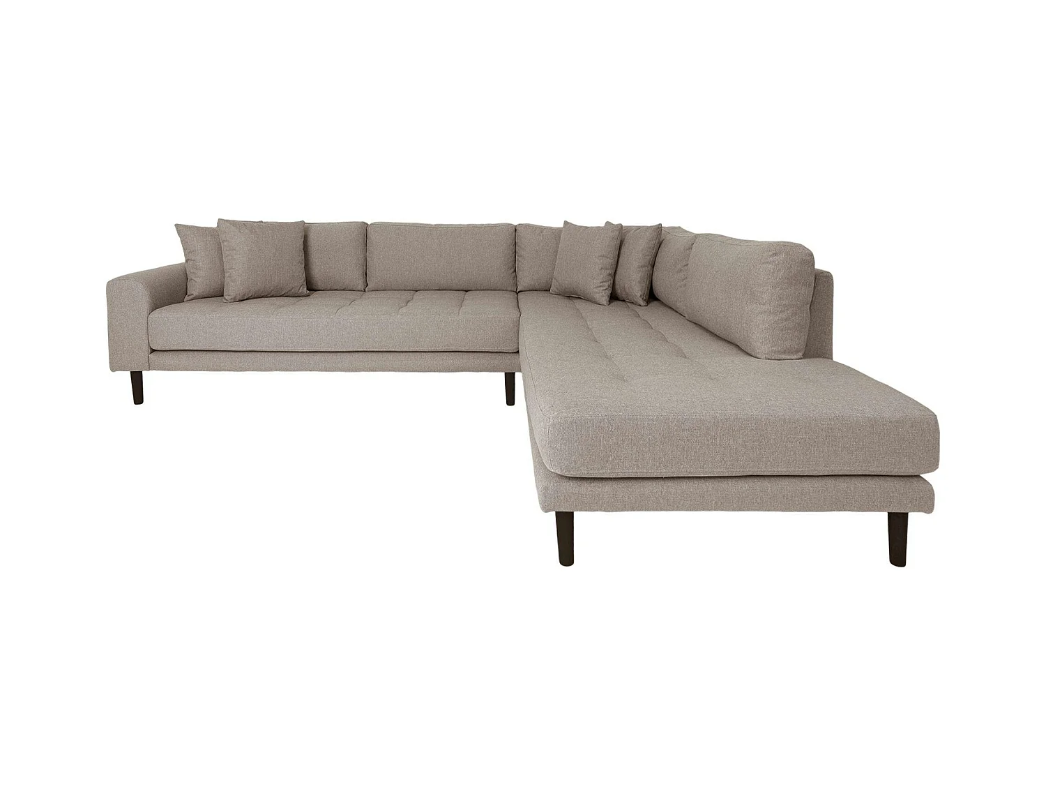 Canapé d'angle gris minéral - côté droit, 257 cm AMSTERDAM