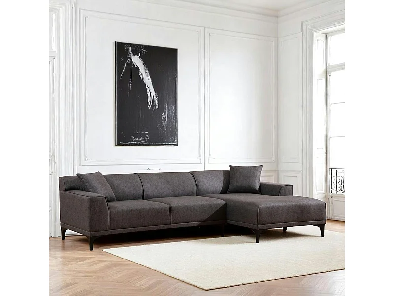 Canapé d'angle gris anthracite - côté droit ORSAY