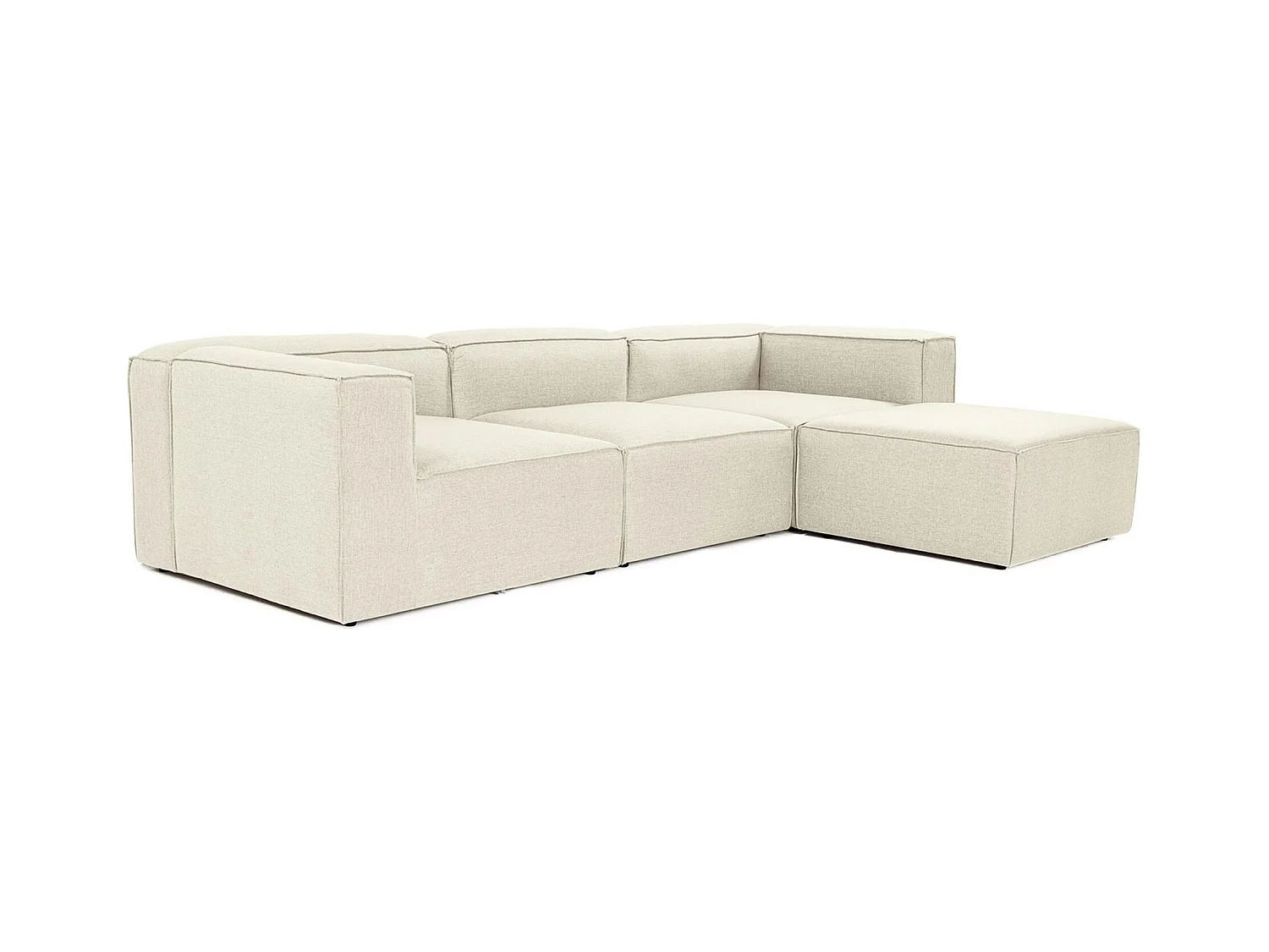 Canapé d'angle modulable écru - côté droit SPELLO